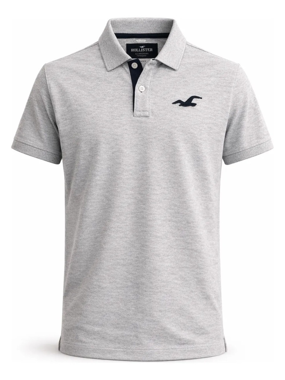 Hollister Men’s Polo t-shirt in Grey (Size: S)